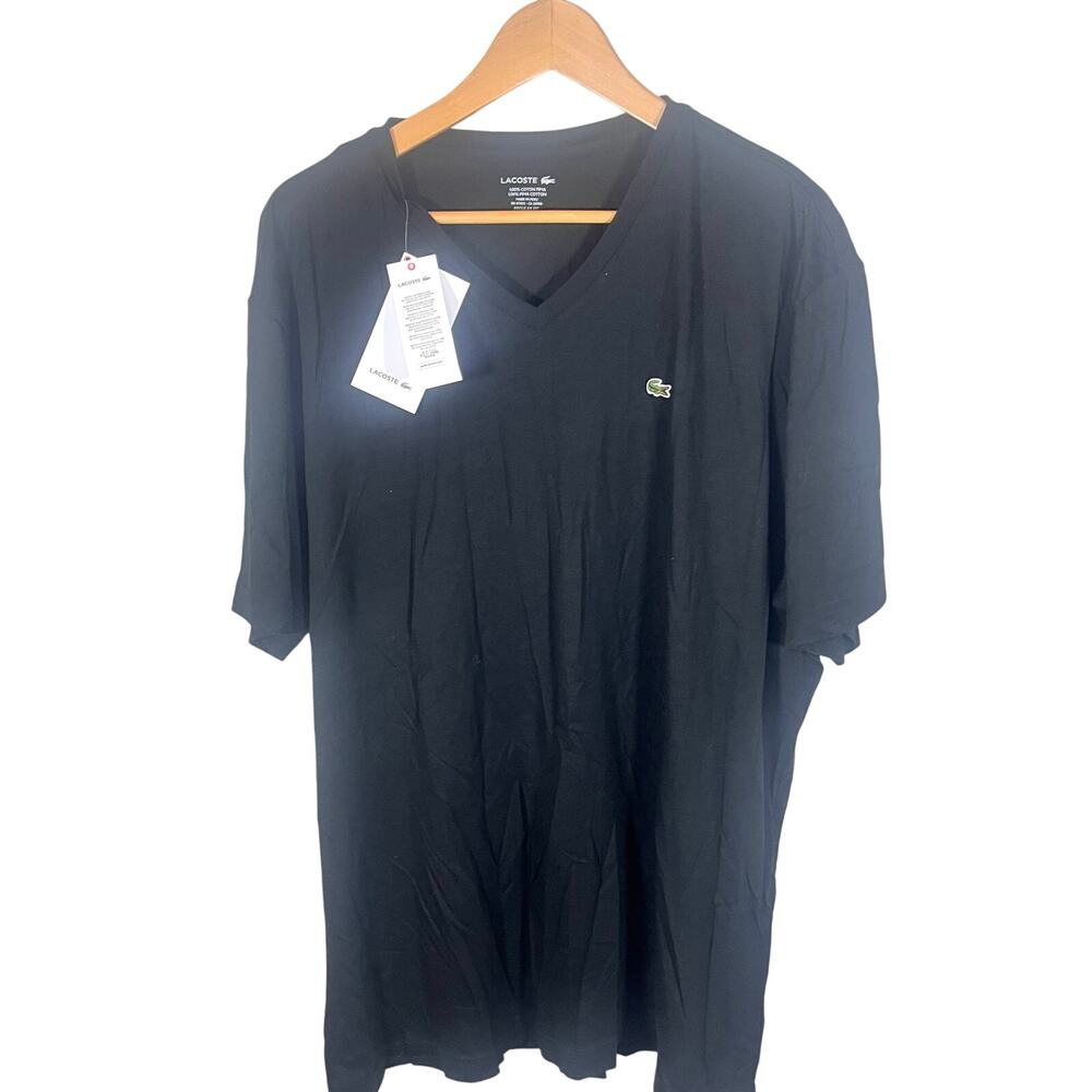 Lacoste Men's V-Neck Jersey Pima T-Shirt - Plus Size 4XL